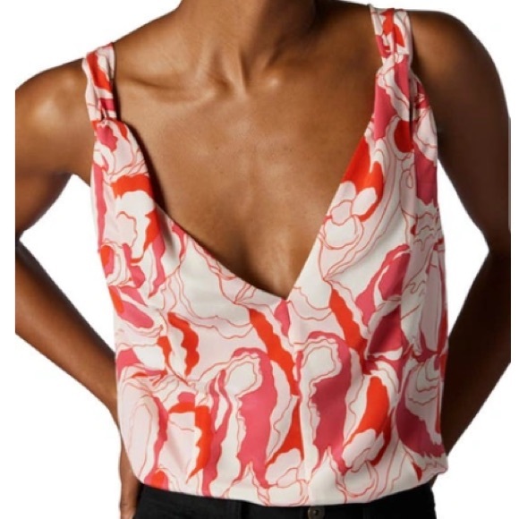 EQUIPMENT Hadley Silk Crepe Tank In Raspberry Sorbet - Picture 1 of 5
